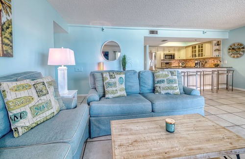 Indian Shores Condo | BALMY BEACHFRONT BEAUTY! Condo 202. Beach chairs & sun umbrella provided.