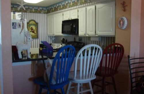 Gulf Lagoon Beach Condo | Beachfront 2-bedroom condo just steps from Thomas Drive. Military discount given