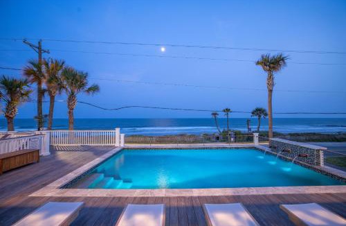 Folly Beach House | Beachfront Pool Outdoor Kitchen Firepit Putting Green