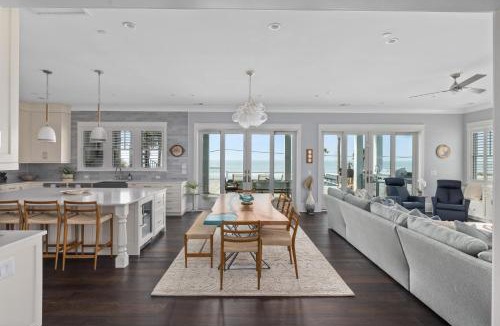 Folly Beach House | Beachfront Pool Outdoor Kitchen Firepit Putting Green