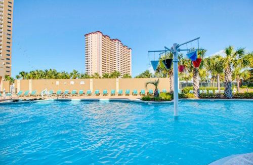 Panama City Beach House | Beachfront resort condo with gulf views pools splash pad hot tub & gym