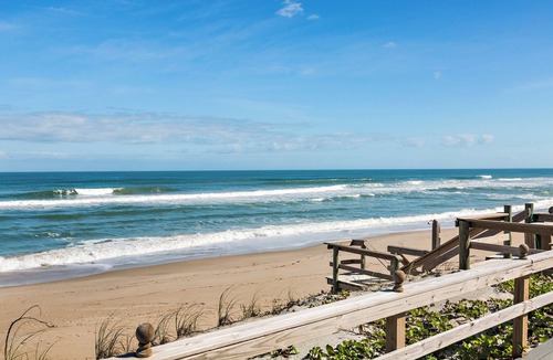 Melbourne Beach Apartment | BEACHHOUSE: Surfside Escape-1st Floor Oceanfront, Full Kitchen, large patio