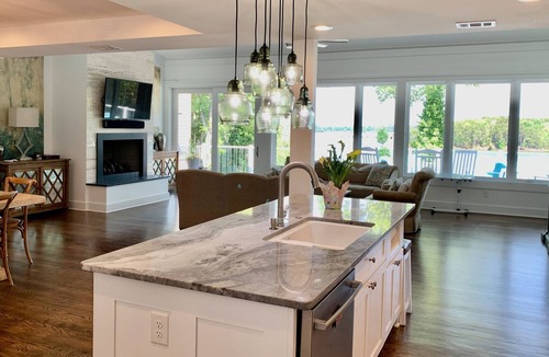 Flowery Branch House | Beautiful Lakefront Home with view, dock, near hiking and water park.