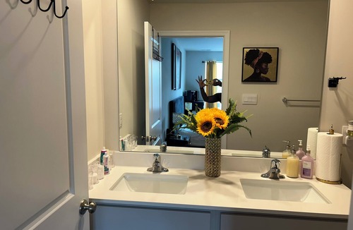 Sicklerville House | Beautiful master bedroom suite w/ King bed and attached bathroom!