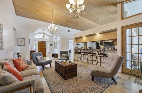 Banana River Estates House | Beautiful River Front Home - Private Pool - Walk to Beach-Kayaks