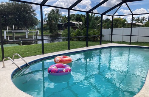 Port Charlotte - Charlotte Harbor House | Beautiful waterfront home, heated pool, bbq, dock, close to beaches, restaurant
