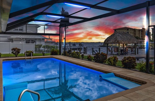 Caloosahatchee House | Best Home in the Cape! Brand New Remodel! - River View! - Tiki Hut on the Water!