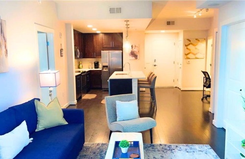 North Buckhead Apartment | Blue Luxe-Highrise, Balcony, Year-round Pool, City View!