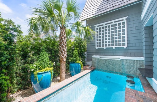 WaterSound Beach House | Book a Fall Getaway Today! Beachfront! Private Pool! Peloton! Golf Cart!