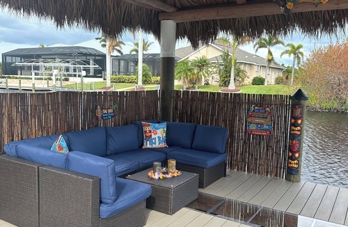 South Gulf Cove House | Brand New Luxury One Of A Kind Waterfront Home With Pool, Spa & Tiki Hut!