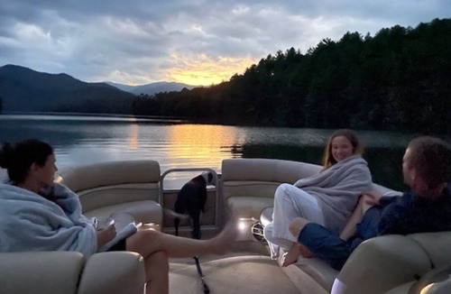 Robbinsville House | Bright,Modern Lakefront Home - Private Swimming Cove 7 nights = 15% off, Pontoon