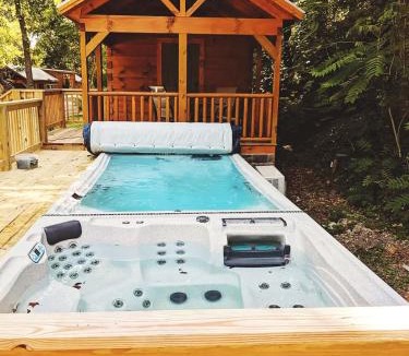 Lookout Valley Neighborhood Association House | Bryce Cabin Lookout Mtn Tiny Home W Swim Spa
