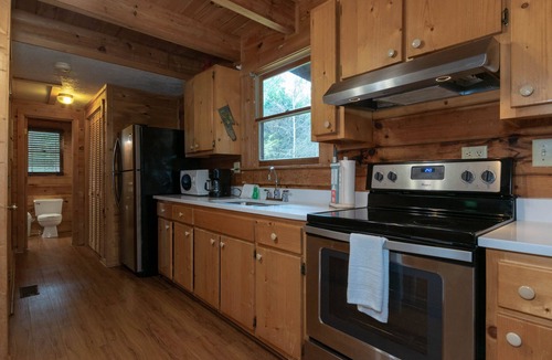 Pine Mountain Cabin | Cabin with a fire place in the woods