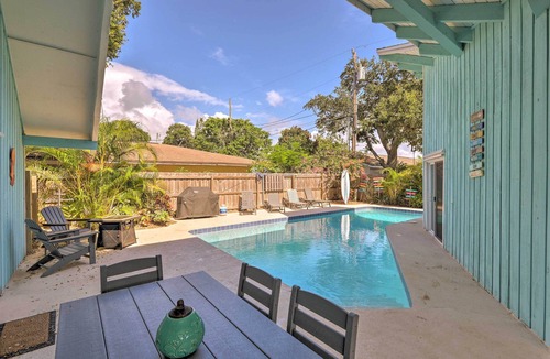 Port Canaveral Cottage | Cape Canaveral Cottage w/Pool - Walk to Beach!
