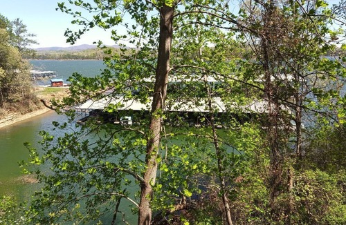 Ellijay Cabin | Carters Lakeside Log Cabin #1. Located in Carters Lake Marina, with boat slip !