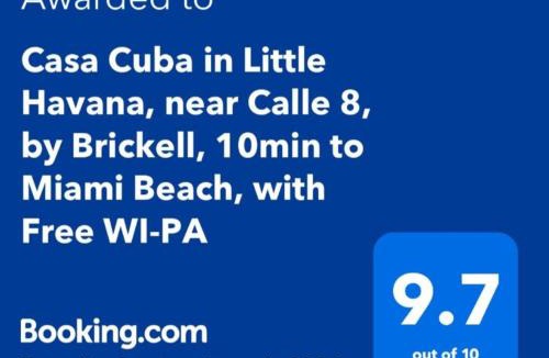 The Roads Apartment | Casa Cuba in Little Havana, Brickell, Calle 8 and 10 minutes to the Beach FREE PARKING