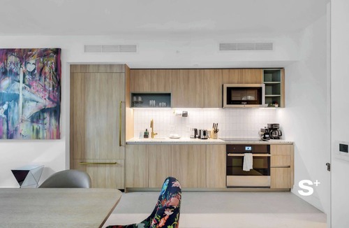 East Little Havana Apartment | Chic 2-Bedroom Downtown Condo with City & Water Views