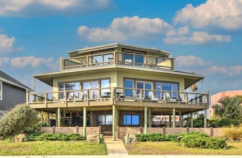 Flagler Beach House | Chic Home: Ocean Views, Hot Tub & Game Room!