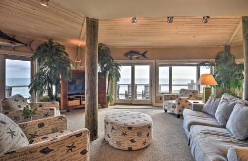 Flagler Beach House | Chic Home: Ocean Views, Hot Tub & Game Room!
