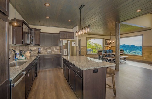 Smoky Mountains Cabin | Cliffside Scenic Splendor: Indoor Pool, Mtn Views, Theater, Games, Hot Tub, Wifi