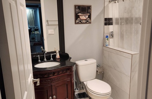 Lawrenceville House | Cozy basement retreat! King bed, huge TV! Family friendly! Snowbirds Welcomed!