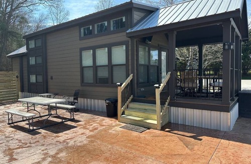 Morganton House | Cozy Cottage at Waterside Tiny Home & RV Community