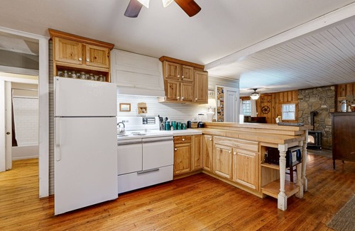 Canton Cabin | Cozy Mountain Lakeside Cabin with hot tub, jon boat + dog friendly