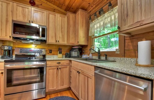 Ellijay Cabin | Cozy Rustic Cottage w/Hot Tub & Fire Pit near Lake
