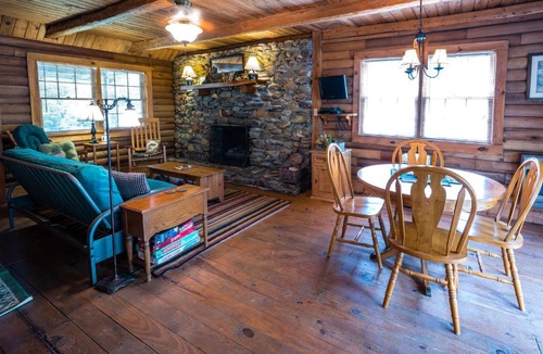 Kyle Villa | Creekside Hideaway Rustic Cabin - Secluded, Creekside Family Cabin
