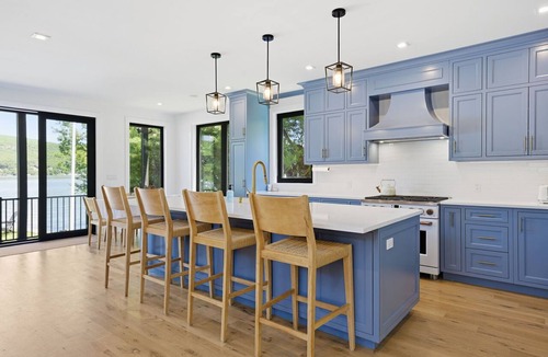 Hewitt House | Designer Lakefront | Kayaks Dock Firepit