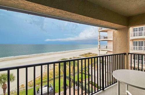 Redington Shores Condo | Direct Gulf Front Balcony overlooking the Sparkling Turquoise Waters of the.