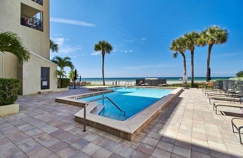Redington Shores Condo | Direct Gulf Front Balcony overlooking the Sparkling Turquoise Waters of the.