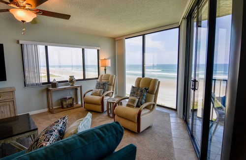 Bethune Beach Condo | Direct Oceanfront on No-Drive New Smyrna Beach 3/2 Corner Unit!