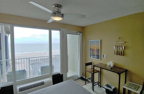 Daytona Beach Shores Apartment | "Direct Oceanfront Studio Condo" Near Sunglow Pier. Under building renovations.