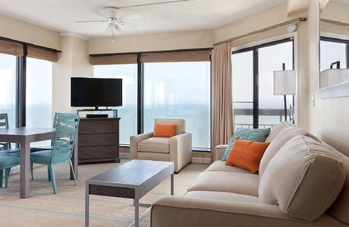 Downtown Myrtle Beach Condo | Discounted! March Spring Break SeaGlass Tower on the beach, steps from the city.