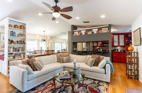 Indian Beach Sapphire Shores House | Eclectic Sarasota Spiritual Oasis - Pool, BBQ, Firepit & Short Walk to the Bay