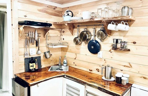Todd Cabin | Elevated Getaway: Exclusive Tiny House with Hot Tub and Deck Views in Todd, NC