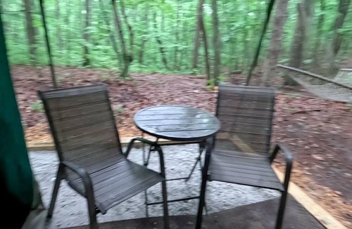 Trenton RV Rental | Enchanting Glamping Tent with Hammock & Fire Pit Escape in Rising Fawn, Georgia