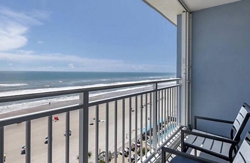Daytona Beach Shores Resort | Enjoy the salty air and sea breezes from your oceanfront balcony.