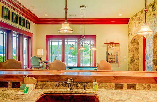 Cedar Cliff House | Expansive lakefront home with high-speed WiFi, pool table & central AC
