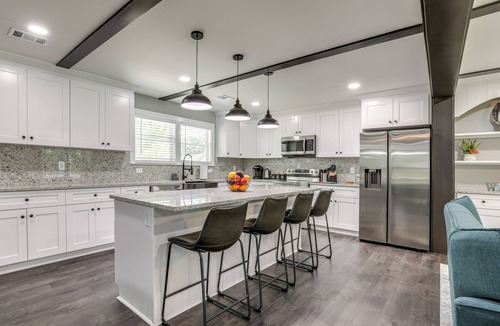Leslie Estates House | Family-Friendly Deck & Yard: Modern Decatur Home