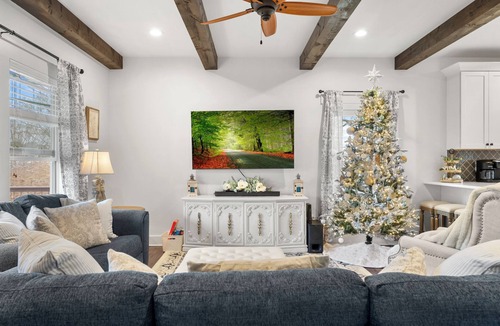 Nelson House | French Country Retreat Near Ball Ground, Weddings, pets, 3BR, yard