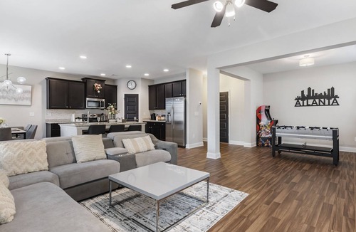 Lawrenceville House | Fun Home with Arcade, Darts, Four-in-One Game Table, Fenced Yard