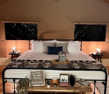 Okeechobee Other | Glamping Safari Tent with Fire Pit & Relaxing Hammocks in Basinger, Florida