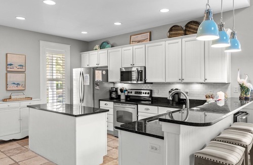 Laurel Grove House | Golf Course Beach Cottage with 2 Golf Carts! Near Beach, Pool, Hot tub, Tram.