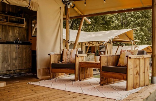 Flag Pond RV Rental | Gorgeous Glamping Tent in Erwin, Tennessee