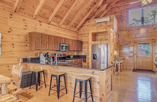 Sevierville Cabin | Gorgeous Views, 2 King Suites, Pool, Hot Tub, Pool, Games