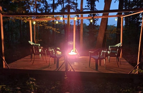 Denton RV Rental | Great Glamping Getaway in North Carolina in this Stunning Elevated Bell Tent in Denton