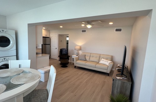 Englewood Condo | Ground floor Bay front, heated pool, dock, private beach access onsite.