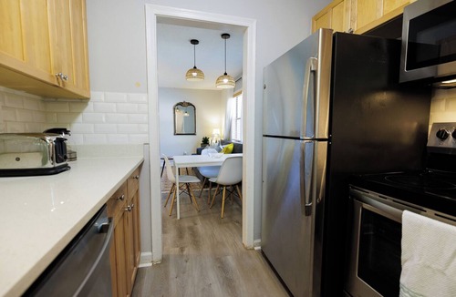 Great Lakes House | Heart of Decatur King Bed + Modern Touches
